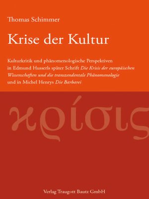 cover image of Krise der Kultur